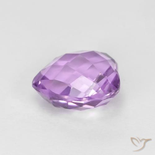 Amatista Violeta rosado medio natural de 1.89 ct, Corazón, VVS
