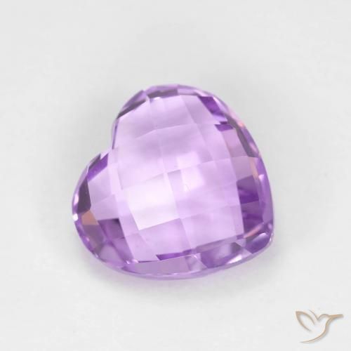 Amatista Violeta rosado natural de 2.11 ct, Corazón, VVS
