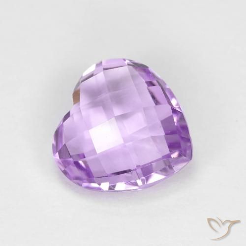 1.87ct Natural Violeta rosado medio Amatista, Corazón, VVS