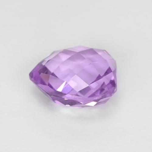 Amatista violeta rosado medio natural de 2,02 ct, forma de corazón, VVS