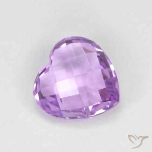 Amatista Violeta rosado natural de 2.00 ct, Corazón, VVS