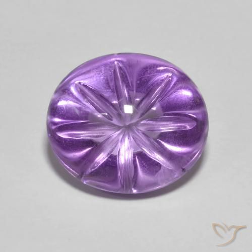 5.55ct Natural Violeta iris Amatista, Ovalada, Transparente