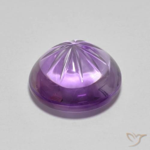 Amatista Violeta iris natural de 4.75 ct, Redondo, Transparente