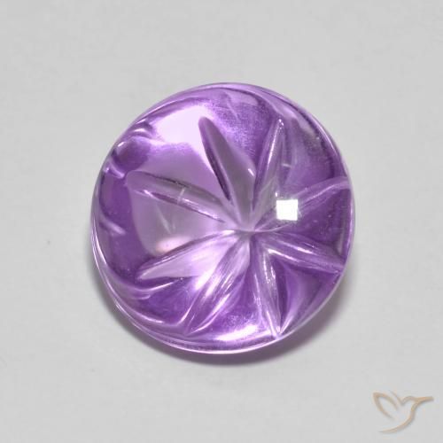 Amatista Violeta iris natural de 4.22 ct, Redondo, Transparente