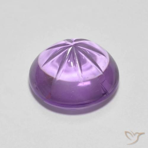 Amatista Violeta iris natural de 4.22 ct, Redondo, Transparente