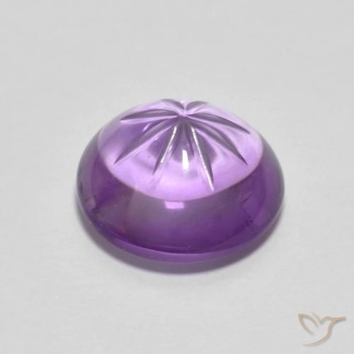 Amatista Violeta iris natural de 3.96 ct, Redondo, Transparente