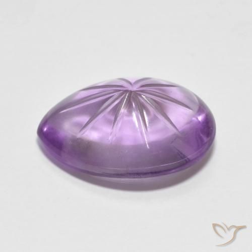Amatista Violeta medio claro natural de 7.08 ct, En forma de pera, Transparente