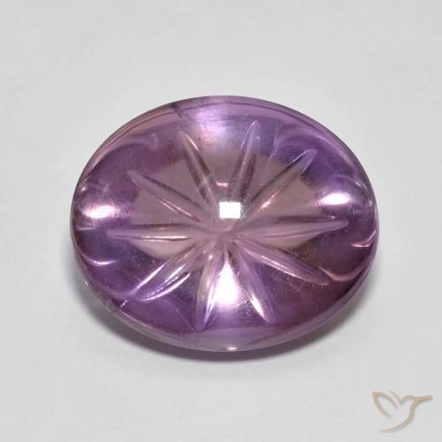 8.11ct Natural Violeta medio Amatista, Ovalada, Transparente