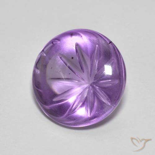 Amatista Violeta iris natural de 5.96 ct, Redondo, Transparente