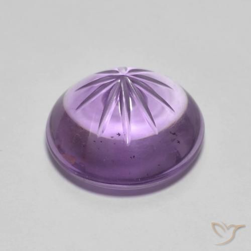 Amatista Violeta iris natural de 5.96 ct, Redondo, Transparente