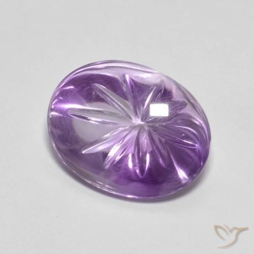 Amatista Violeta iris natural de 6.70 ct, Ovalada, Transparente