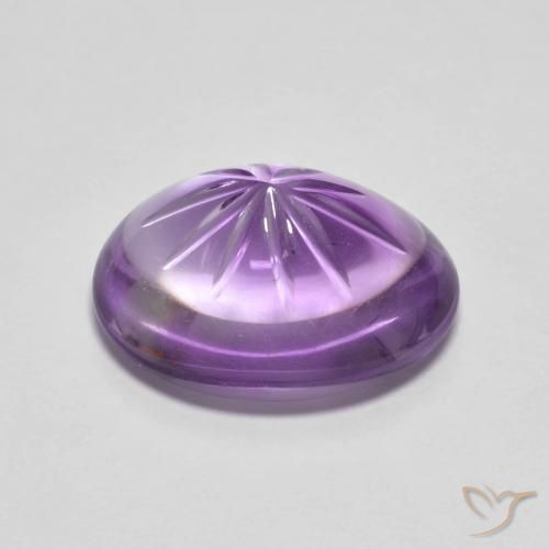 Amatista Violeta iris natural de 6.70 ct, Ovalada, Transparente