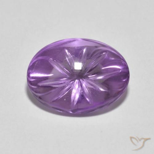 4.25ct Natural Violeta medio Amatista, Ovalada, Transparente