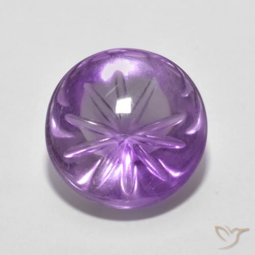5.55ct Natural Violeta iris Amatista, Redondo, Transparente