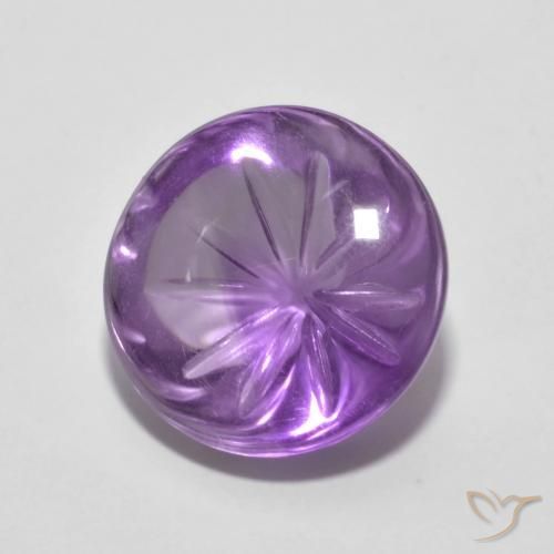 Amatista Violeta iris natural de 5.55 ct, Redondo, Transparente