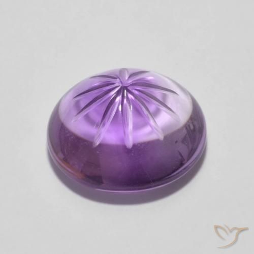 Amatista Violeta iris natural de 5.55 ct, Redondo, Transparente
