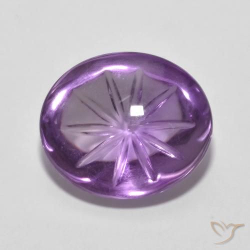 6.19ct Natural Violeta iris Amatista, Ovalada, Transparente