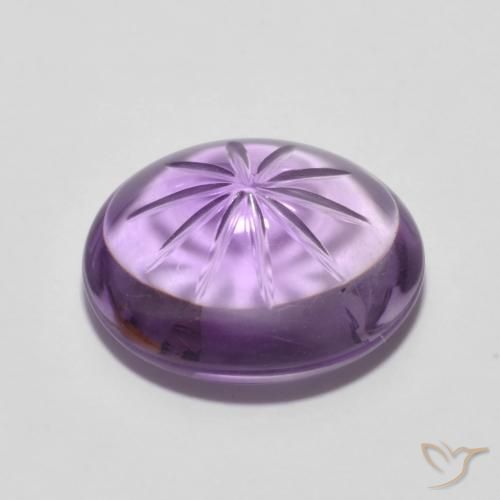 Amatista Violeta iris natural de 6.19 ct, Ovalada, Transparente