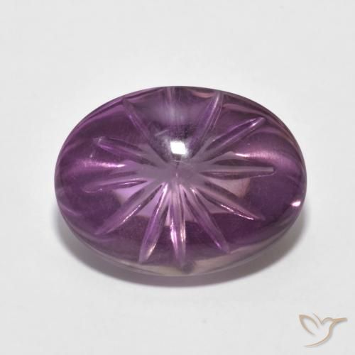 Amatista Violeta rosado natural de 8.75 ct, Corte Óvalo, Transparente