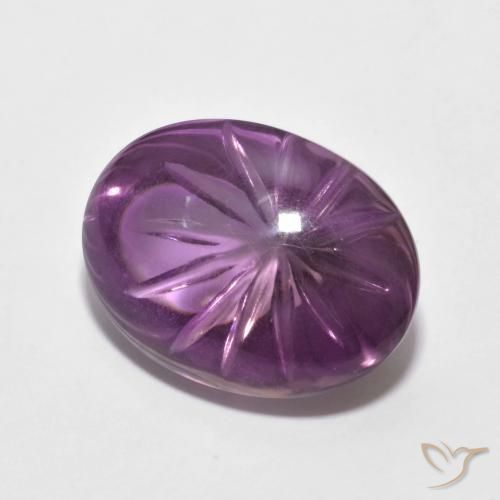 Amatista Violeta rosado natural de 8.75 ct, Corte Óvalo, Transparente