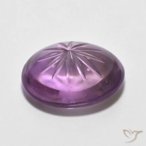 Amatista Violeta rosado natural de 8.75 ct, Corte Óvalo, Transparente