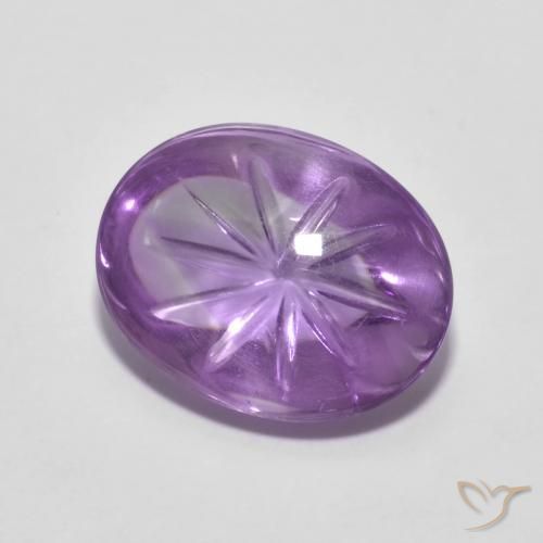 Amatista Violeta iris natural de 4.82 ct, Ovalada, Transparente