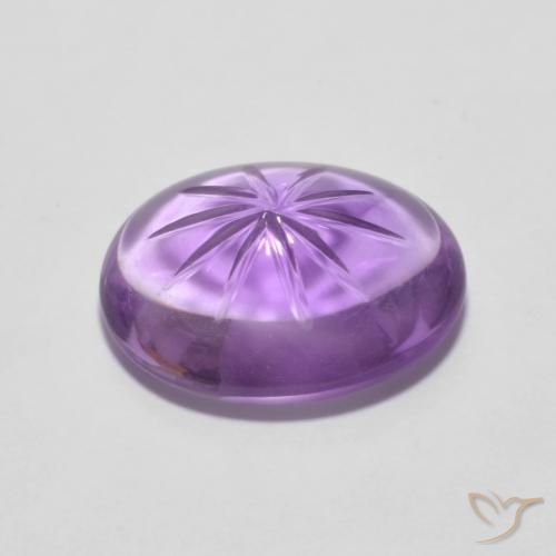 Amatista Violeta iris natural de 4.82 ct, Ovalada, Transparente