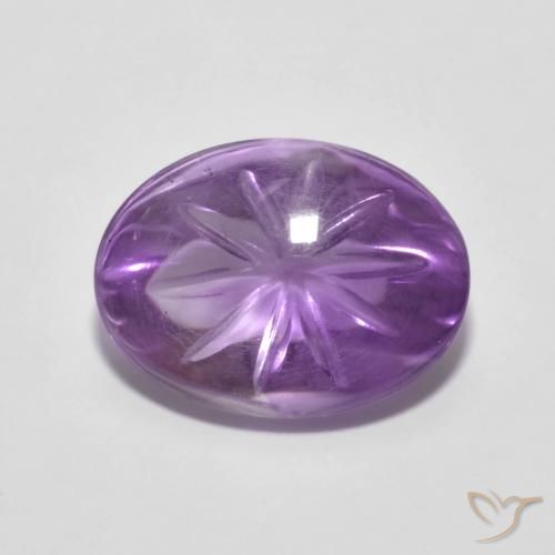 5.29ct Natural Violeta medio Amatista, Ovalada, Transparente