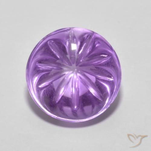 5.67ct Natural Violeta iris Amatista, Redondo, Transparente