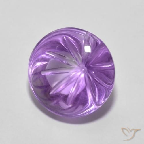 Amatista Violeta iris natural de 5.67 ct, Redondo, Transparente