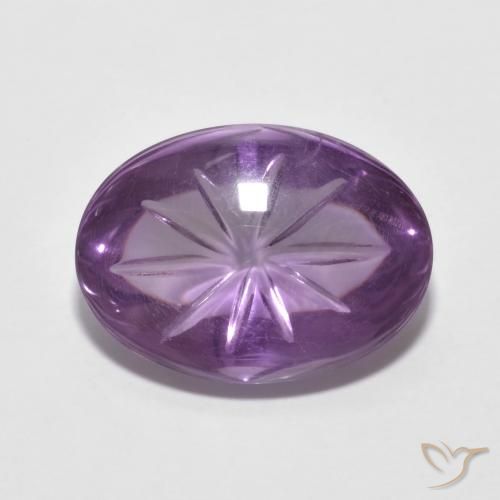 5.68ct Natural Violeta medio Amatista, Ovalada, Transparente