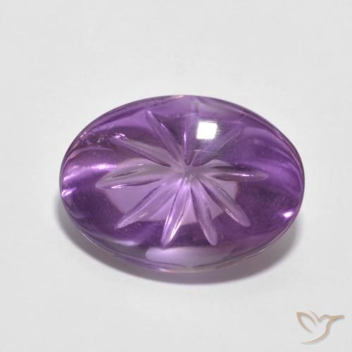 6.80ct Natural Violeta medio Amatista, Ovalada, Transparente
