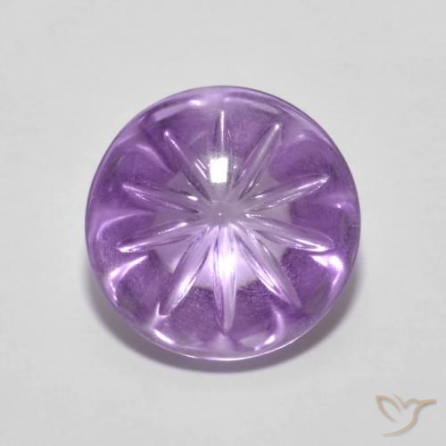 4.93ct Natural Violeta iris Amatista, Redondo, Transparente