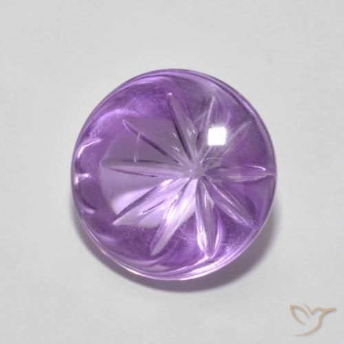 Amatista Violeta iris natural de 4.93 ct, Redondo, Transparente