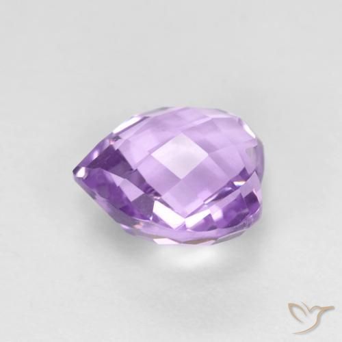 Amatista Violeta medio natural de 1.95 ct, Corazón, VVS