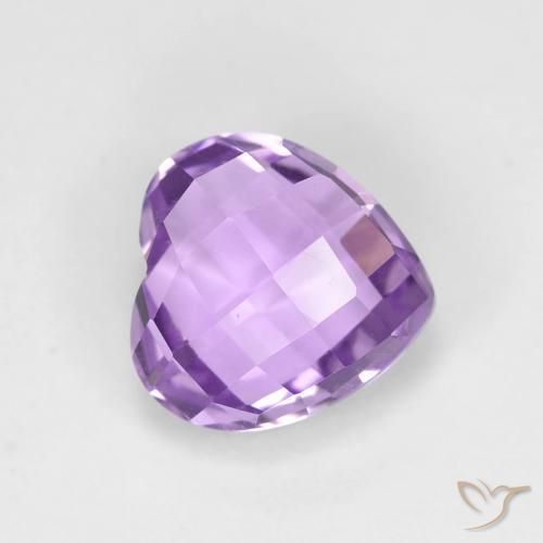 Amatista Violeta medio natural de 1.99 ct, Corazón, VVS