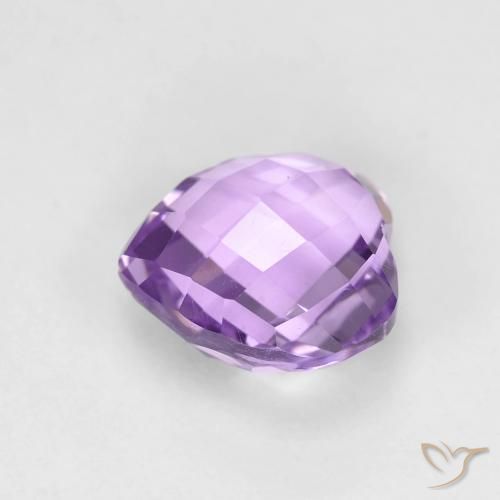 Amatista Violeta medio natural de 1.99 ct, Corazón, VVS