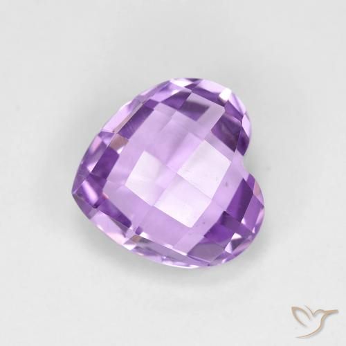 Amatista Violeta medio natural de 1.84 ct, Corazón, VVS