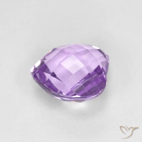 Amatista Violeta medio natural de 1.84 ct, Corazón, VVS