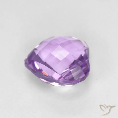 Amatista Violeta medio natural de 1.97 ct, Corazón, VVS