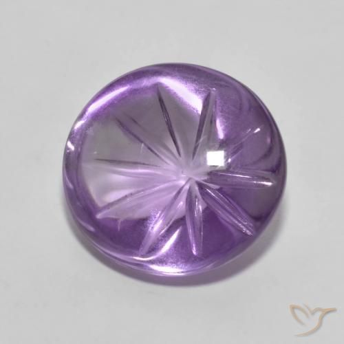 Amatista Violeta intenso natural de 6.64 ct, Ovalada, Transparente