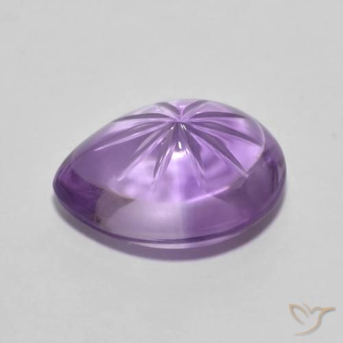Amatista Violeta vívido natural de 4.35 ct, En forma de pera, Transparente