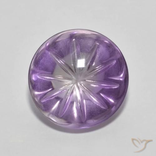 5.46ct Natural Violeta oscuro Amatista, Redondo, Transparente