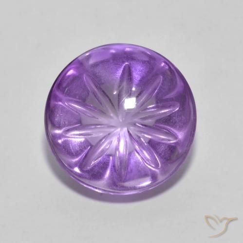 4.86ct Natural Violeta oscuro Amatista, Redondo, Transparente