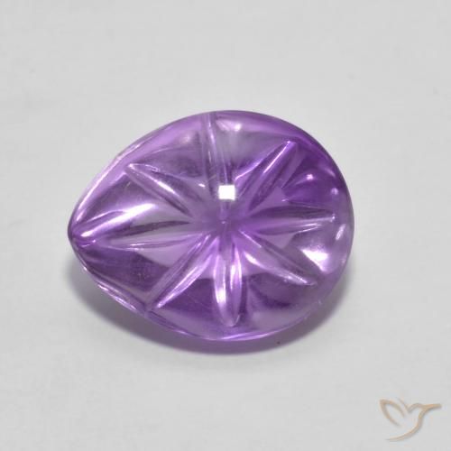 4.09ct Natural Violeta medio Amatista, En forma de pera, Transparente