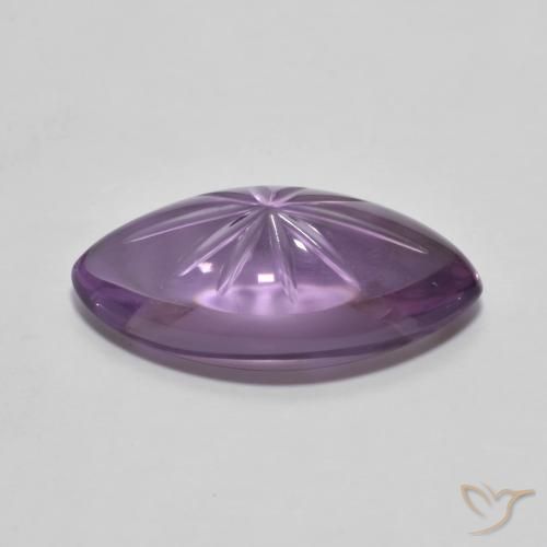 Amatista Violeta medio natural de 6.79 ct, Marquesa, Transparente