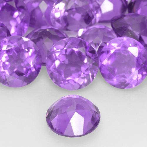 Amatista Violeta vívido natural de 1.20 ct, Corte Redondo, VS