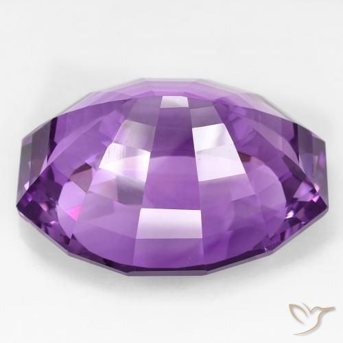 Amatista Violeta medio natural de 48.51 ct, Elegante, VVS-VS