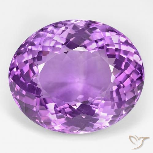 39.22ct Natural Violeta púrpura intenso Amatista, Ovalada, VVS-VS