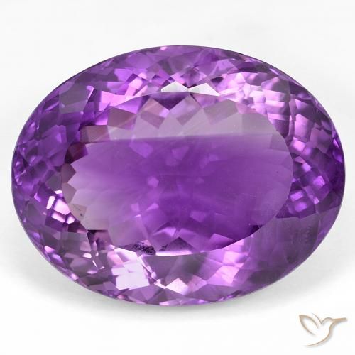 50.87ct Natural Medium Dark-Violet Amatista, Ovalada, VS